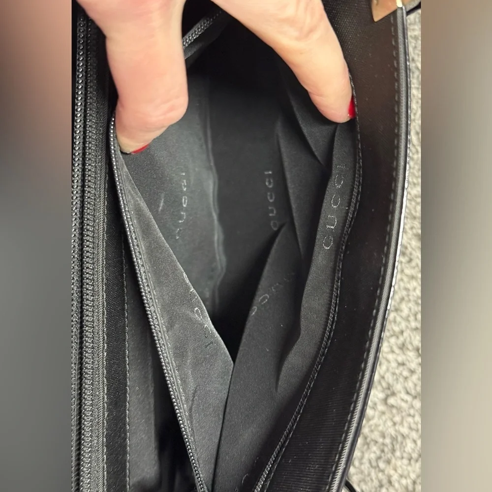 Gucci vintage large black tote